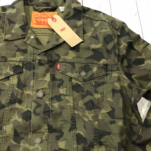Levi’s Trucker Jacket Rare Camouflage Military - Picture 9 of 10